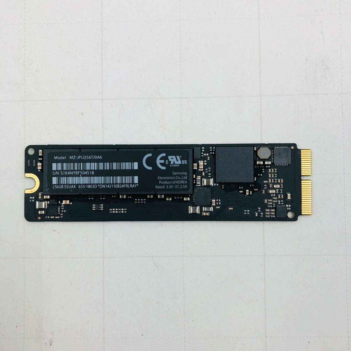 動作確認済み Apple純正 高速版 PCIe 3.0x4対応 APPLE SSD 251GB (MacBook Pro Retina， MacBook Air，Mac Pro) 消去済み_画像2