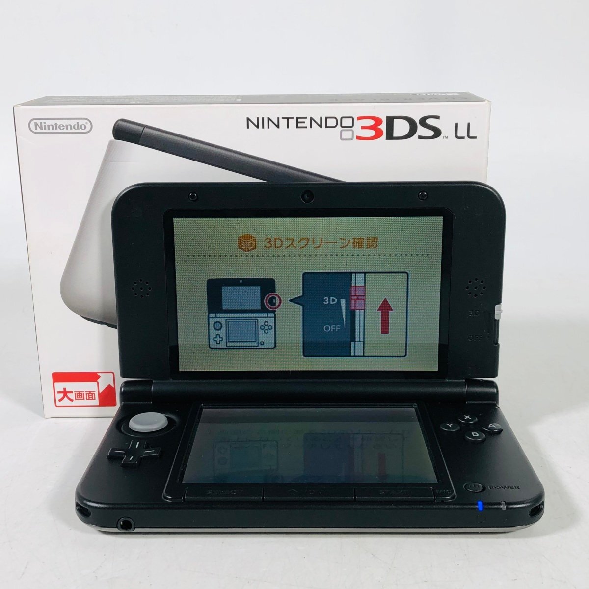 中古 Nintendo 3DS LL シルバーXブラック_画像1