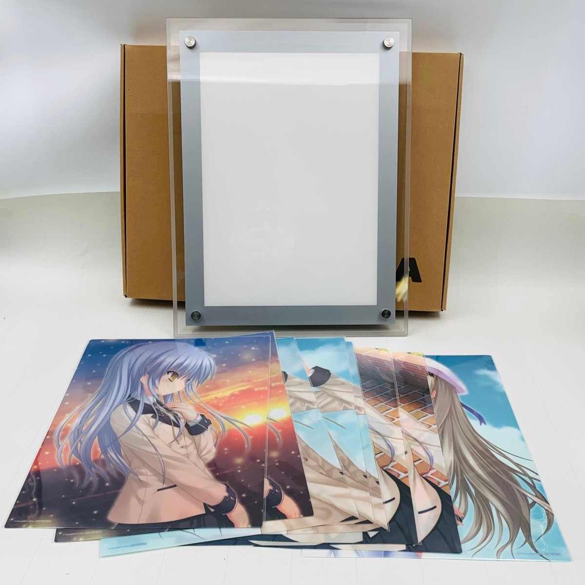 中古品 Pikatto Anime Key Angel Beats リトルバスターズ A4 ピカットパネル フィルム付きの画像1