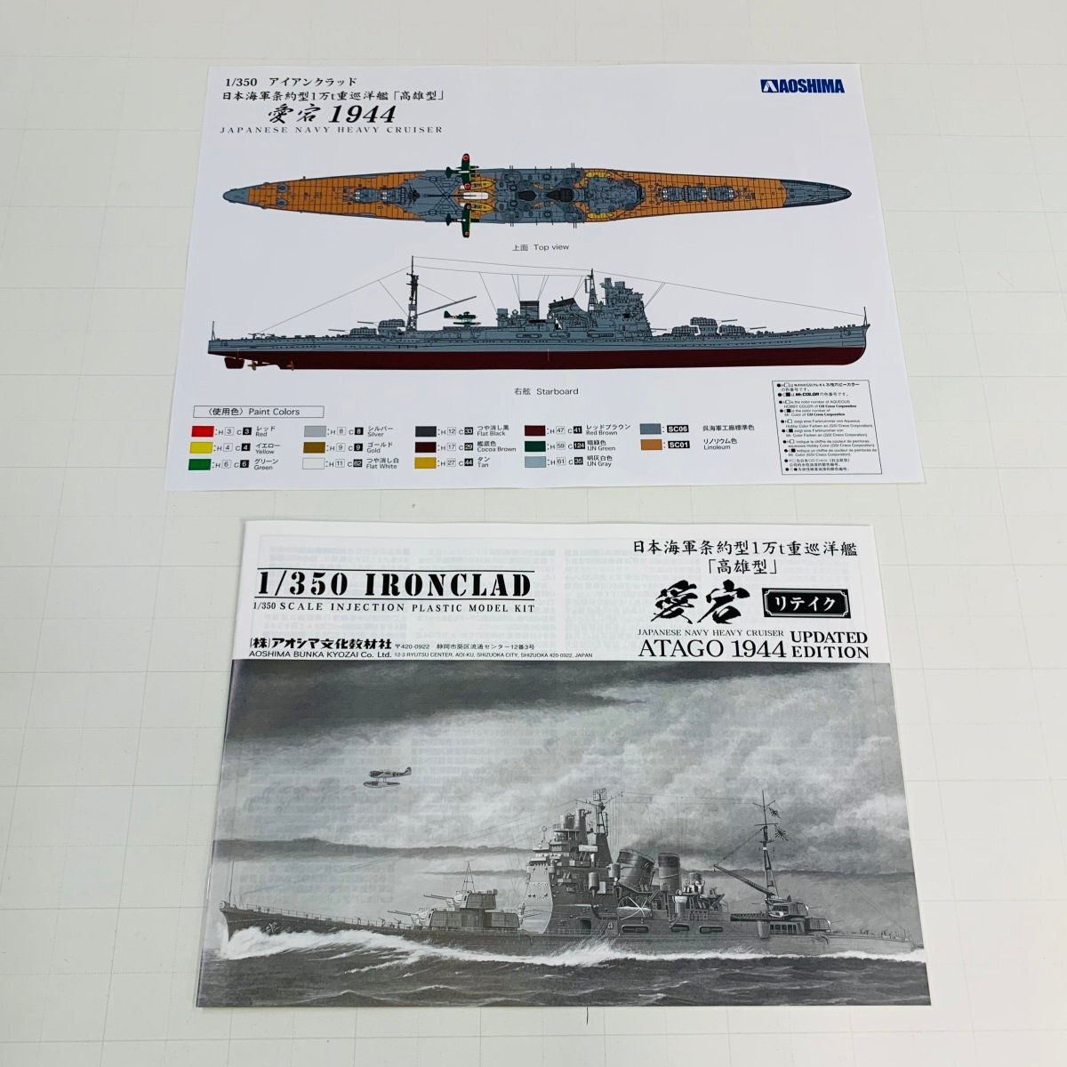 新品難あり アオシマ IRONCLAD 1/350 日本海軍条約型1万t重巡洋艦 高雄型 重巡洋艦 愛宕 リテイク_画像7