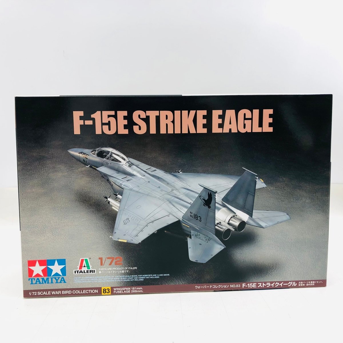 新品未組立 タミヤ ウォーバードコレクションNO.83 1/72 F-15E ストライクイーグル_画像1