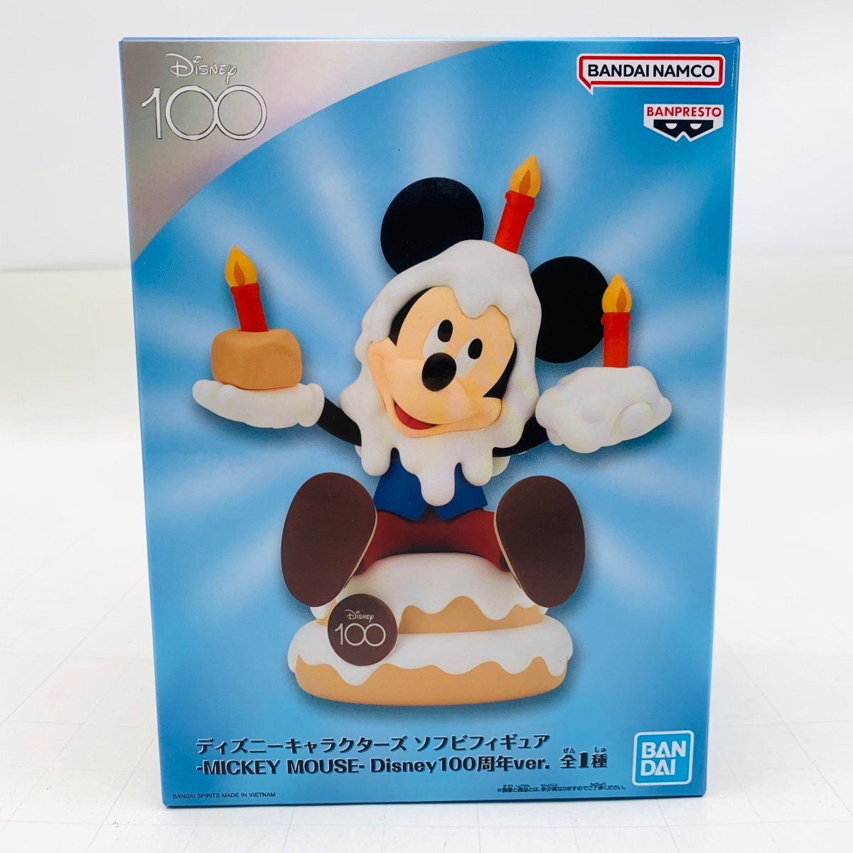 新品未開封 ディズニーキャラクターズ ソフビフィギュア MICKEY MOUSE ミッキーマウス Disney100周年ver._画像1