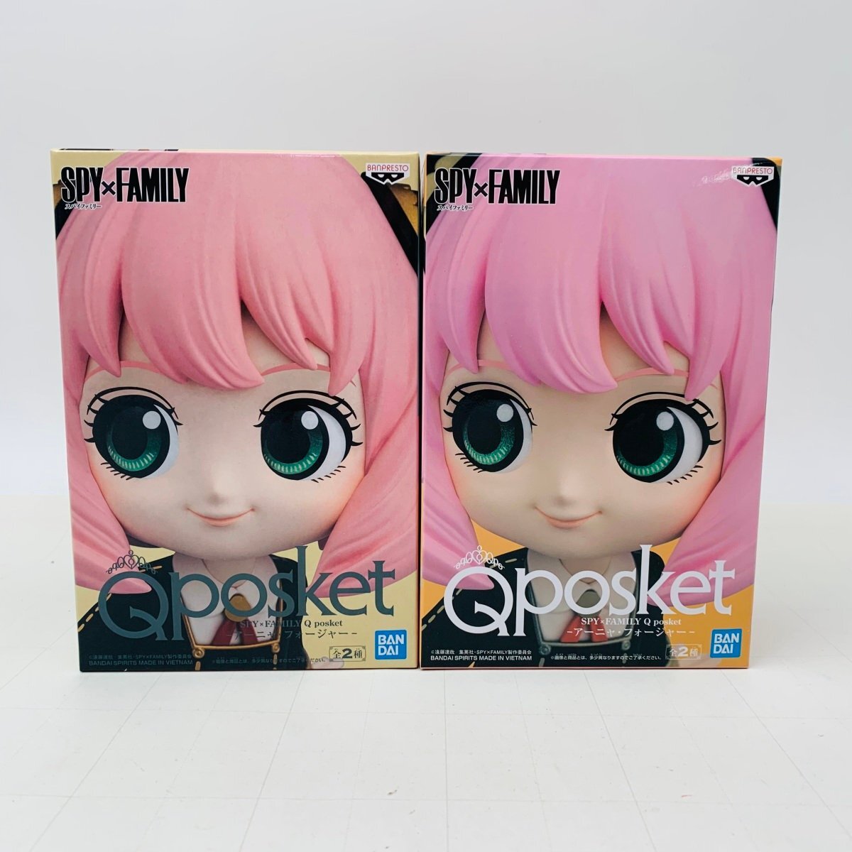 新品未開封 Qposket SPY×FAMILY スパイファミリー アーニャ フォージャー A B 2種セットの画像1