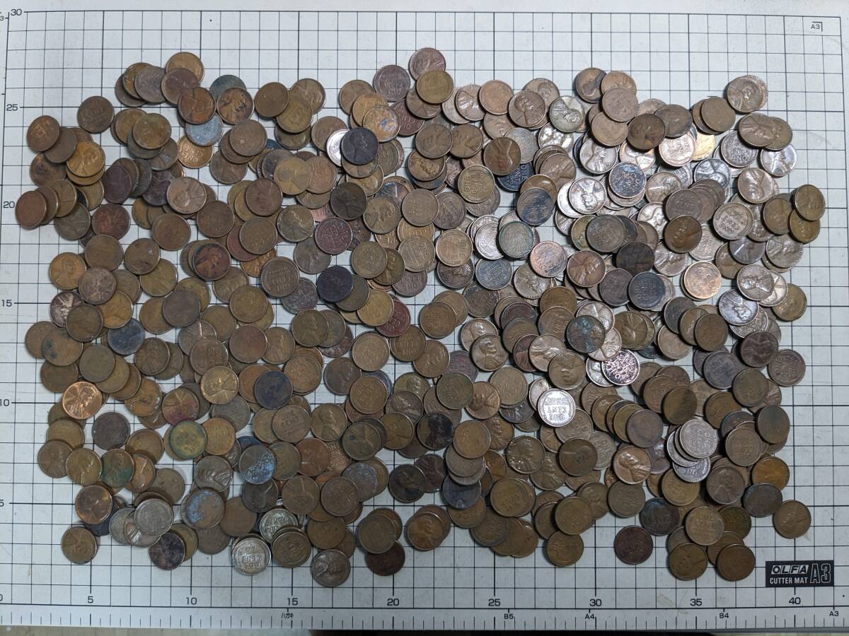 アメリカ合衆国 1セント 麦ペニー 1941年以降 総重量1662g おまとめ ペニー リンカーン USA 貨幣 外貨 外国 世界 海外 コイン 古銭 大量_画像1