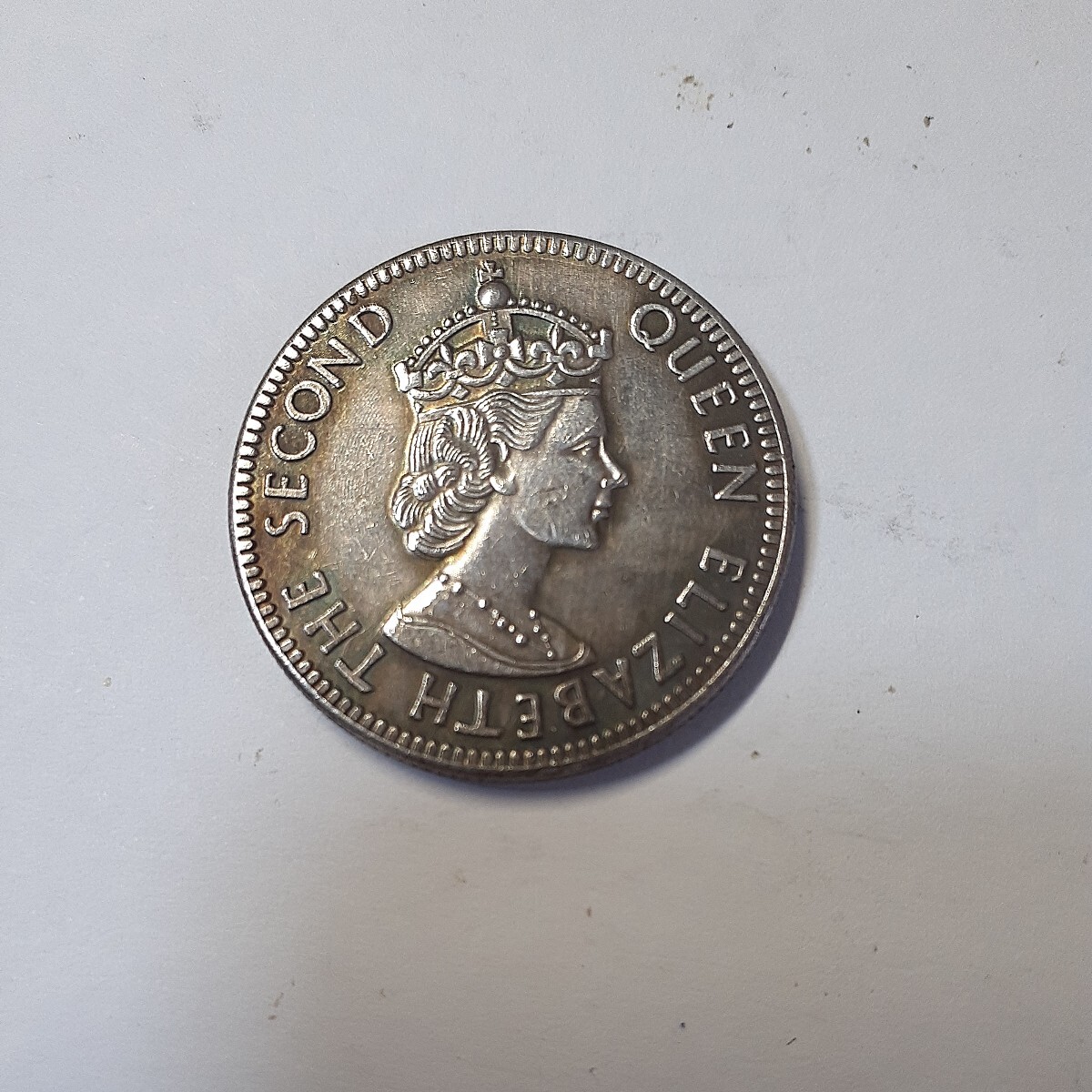 イギリス エリザベス女王 1965年 英領カリブ海領土国章 英領リーワード諸島国章 英領ウィンドワード諸島紋章 銀貨 直径:約28mm 重量:約12gの画像3