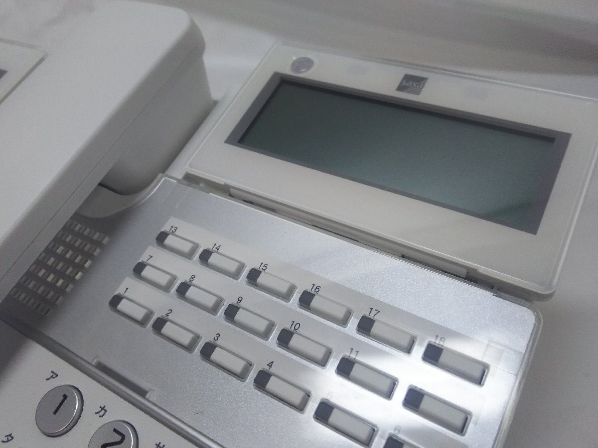 中古 ビジネスホン 電話機 2021年製 PLATIAⅡ(PT1000Ⅱ)【saxa（サクサ） TD810(W)】2台セット 動作品(7)_画像6