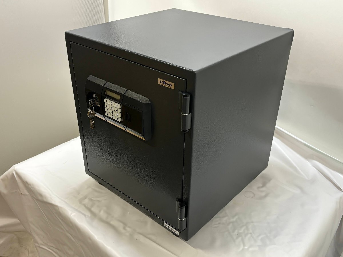 [ breaking the seal goods * strike traces equipped ]e-ko- small size fire-proof safe BES-25PK [2023 year made numeric keypad type + cylinder type ](7) regular price 138,380 jpy 