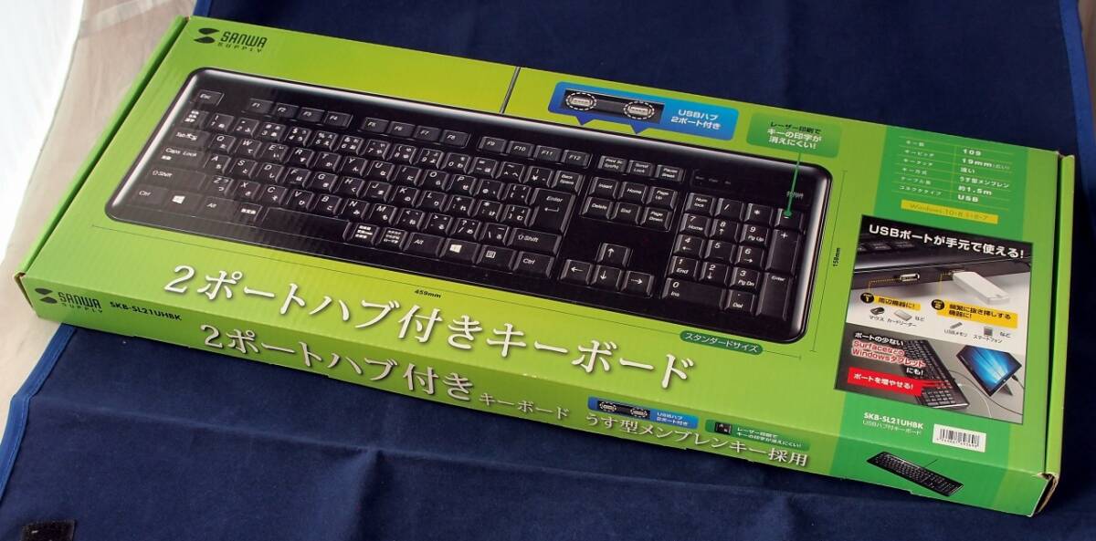 ☆ サンワサプライ USBハブ付キーボード SKB-SL21UHBK ☆_画像2