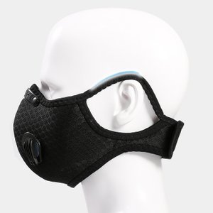 新品　洗える フェイスマスク 黒 サイクリング バイク スポーツマスク トレーニングマスク フィルター付き 3D 防寒 防塵 花粉 埃 男女_画像9