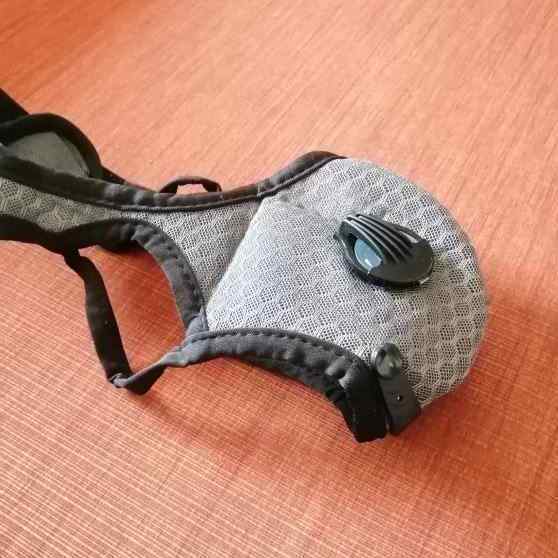 新品 洗える フェイスマスク 濃い灰色 サイクリング バイク スポーツマスク トレーニングマスク フィルター付き 3D 防寒 防塵 花粉 埃 男女の画像8