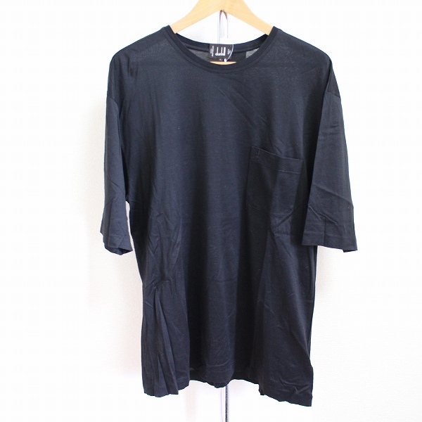 即決 クリーニング済 送料185 ダンヒル dunhill Tシャツ カットソー クルーネック 半袖 L トップス メンズ #877341_画像1