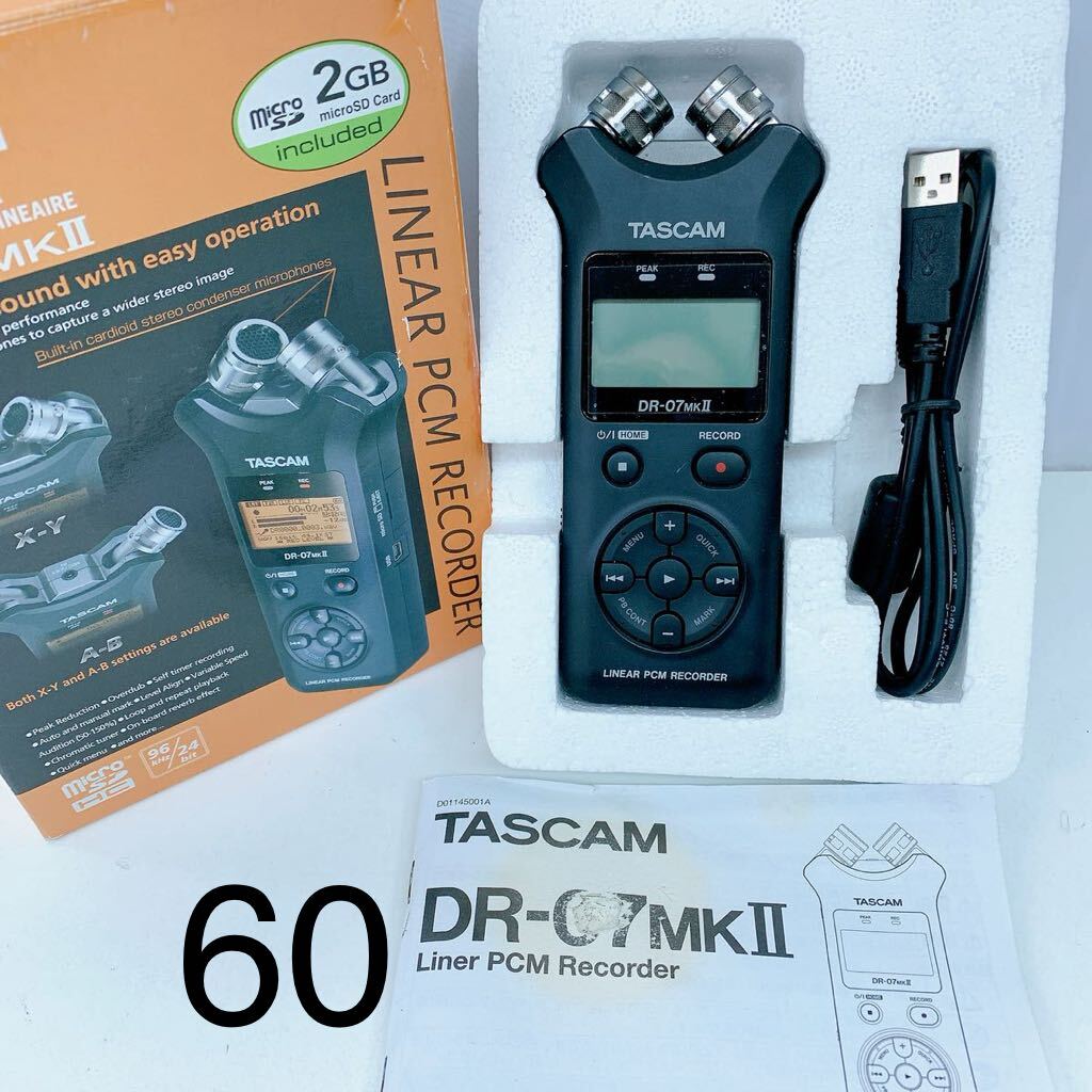 4AD126 TASCAM DR-07MK2 linear PCM recorder Tascam used present condition goods operation not yet verification 
