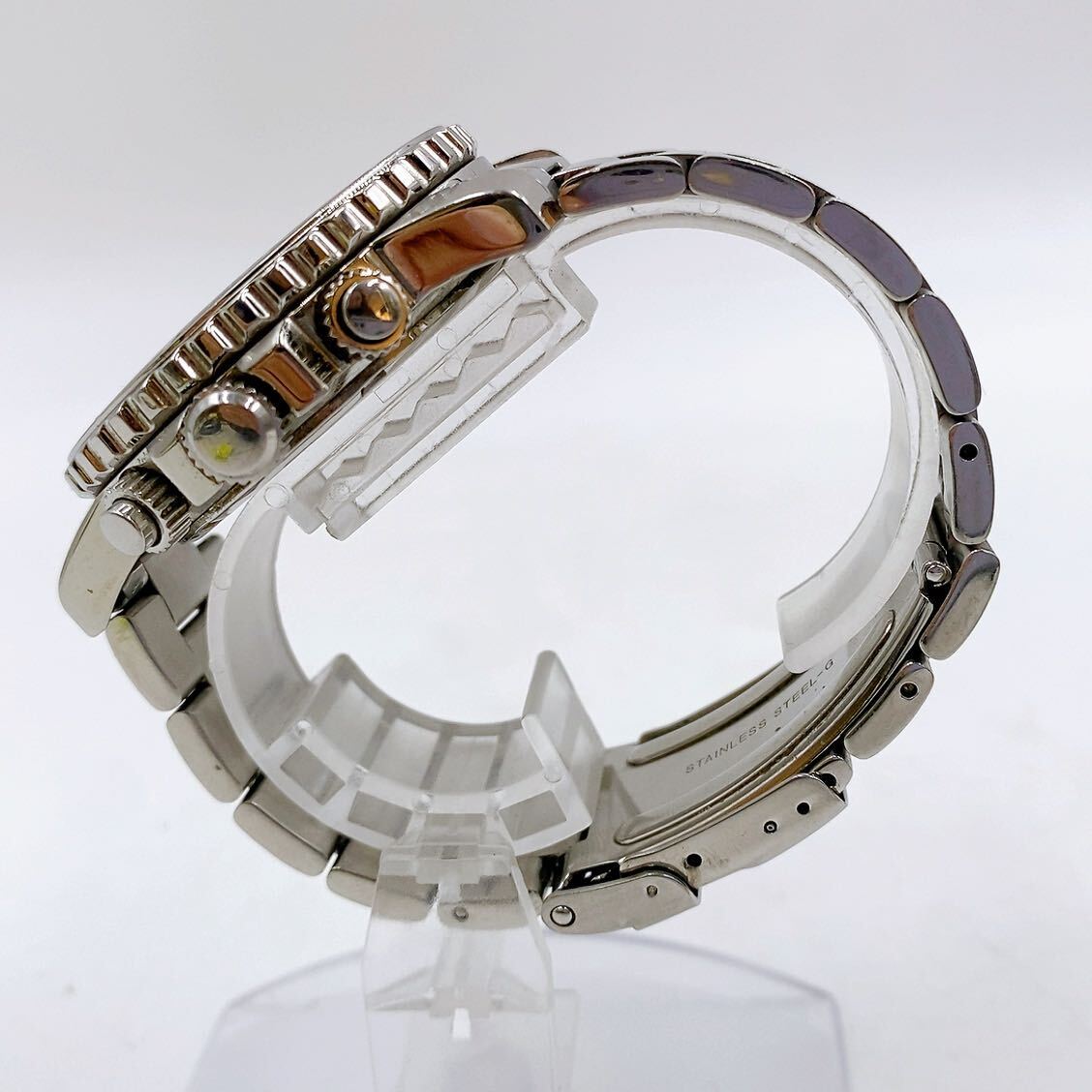 4AA011 SEIKO セイコー 腕時計 7T62-0CV0 ブラック文字盤 クロノグラフ 100M 3針 デイト メンズ クォーツ QZ ベルトジャンク 中古 現状品の画像5