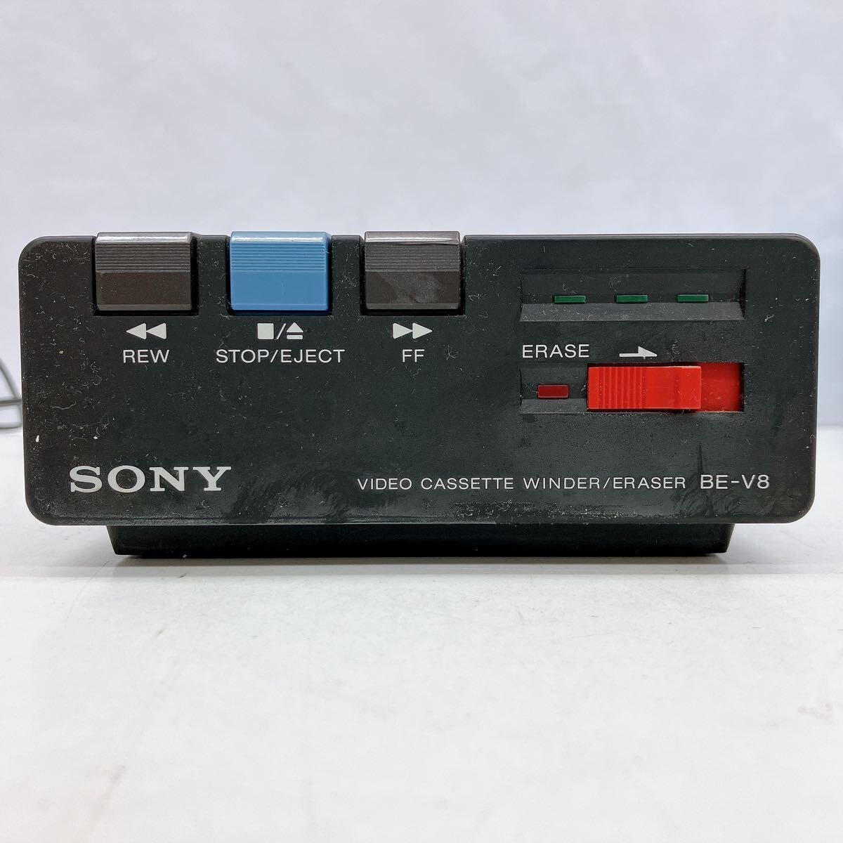 4AC037 SONY ソニー BE-V8 8mmビデオ用 ワインダー イレーサー レトロ 元箱付き 中古 現状品 通電OK 動作未確認の画像2