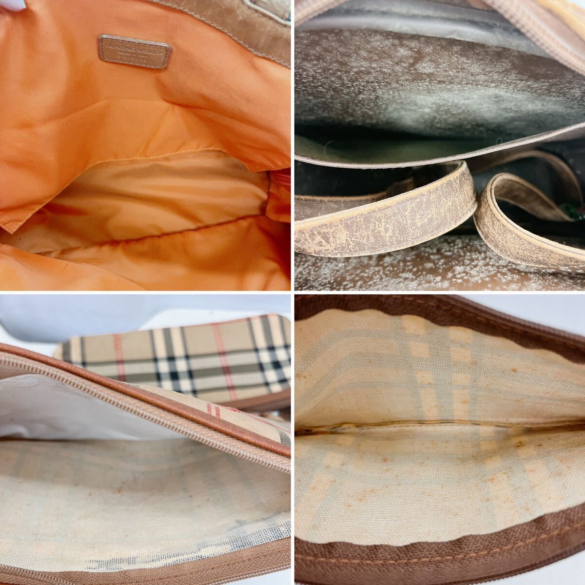 4AD057 1円〜 ブランドまとめ 17点 Burberry DIOR フェラガモ ハンティングワールド 他 財布 バッグ ヒール 現状品の画像8