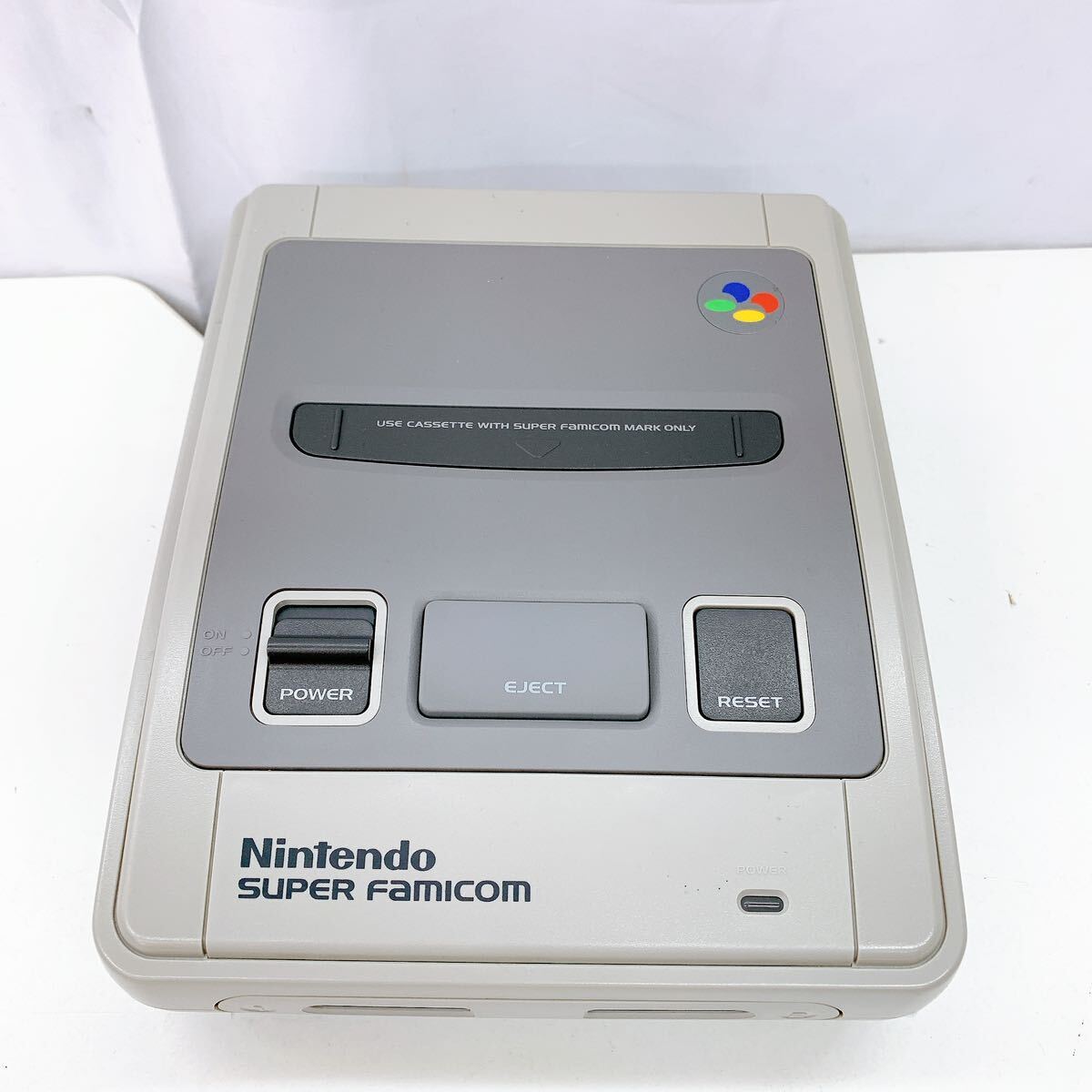 4AC077 スーパーファミコン 本体 スーパーマリオカート スーパーパーティラッシュ セット 中古 現状品 動作未確認_画像2