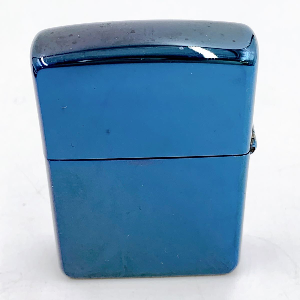 4AD147 希少 Zippo Peace Blue Titanium Zippo 本箱付属 現状品の画像3