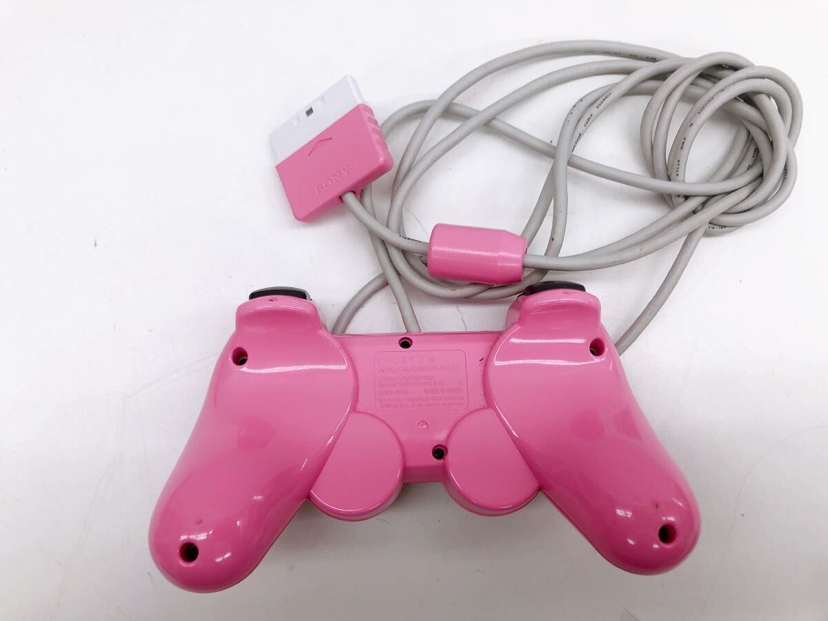 4AB064 SONY PlayStation 2 PS2 body thin type pink SCPH-77000 original controller present condition goods 
