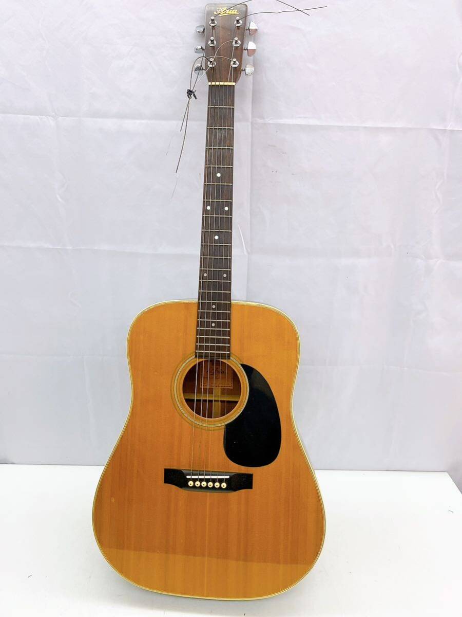 4AD010 Aria W-20 アコースティックギター アコギ 弦楽器 現状品_画像2