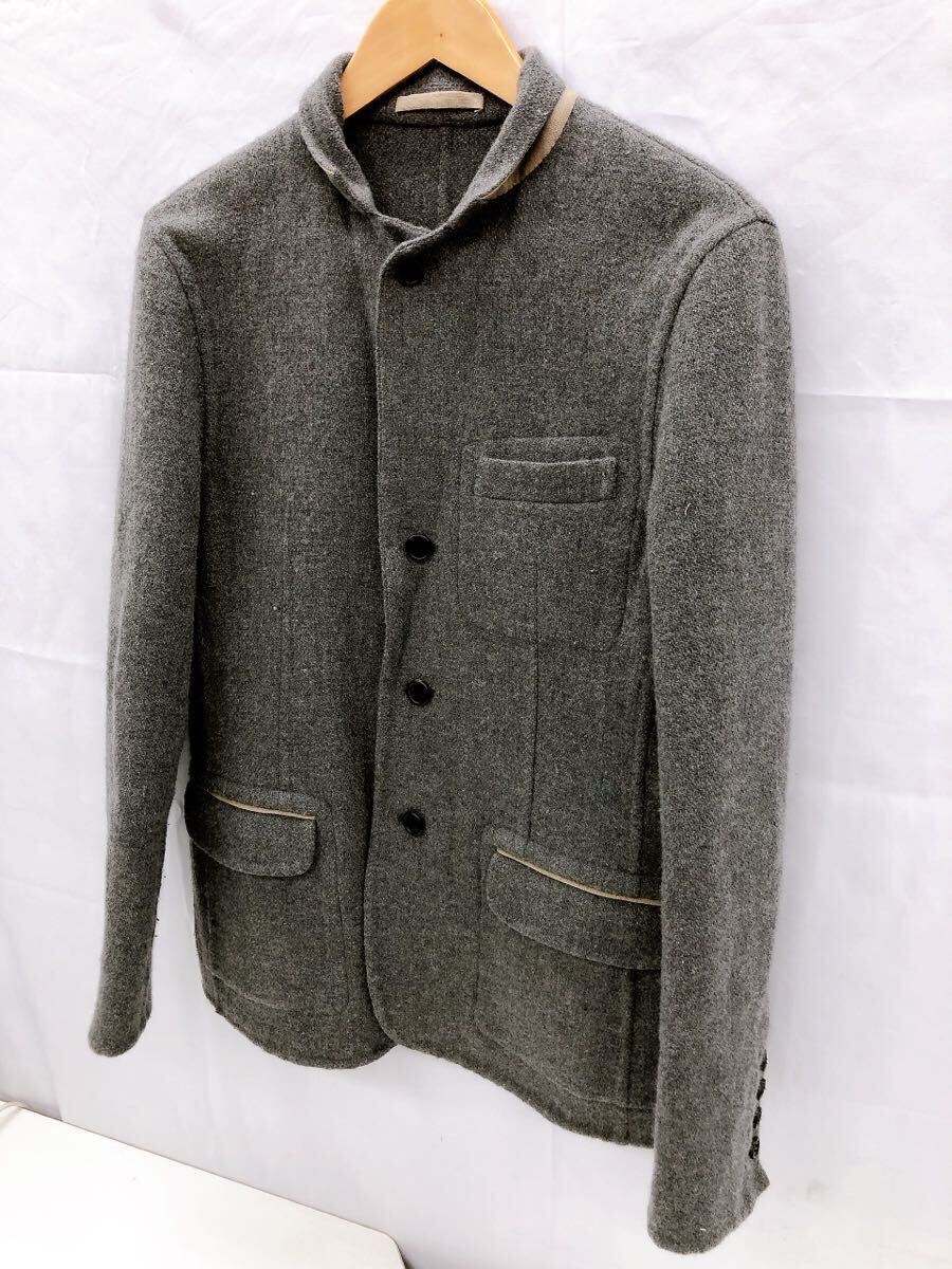 4AD160 HELMUT LANG ヘルムートラング ジャケット イタリア製 グレー ブランド アパレル アウター 現状品　_画像2