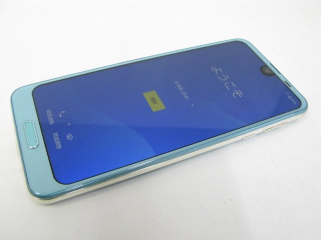 SIMフリー au SHV42 AQUOS R2 アクアマリン 【M3499】_画像1