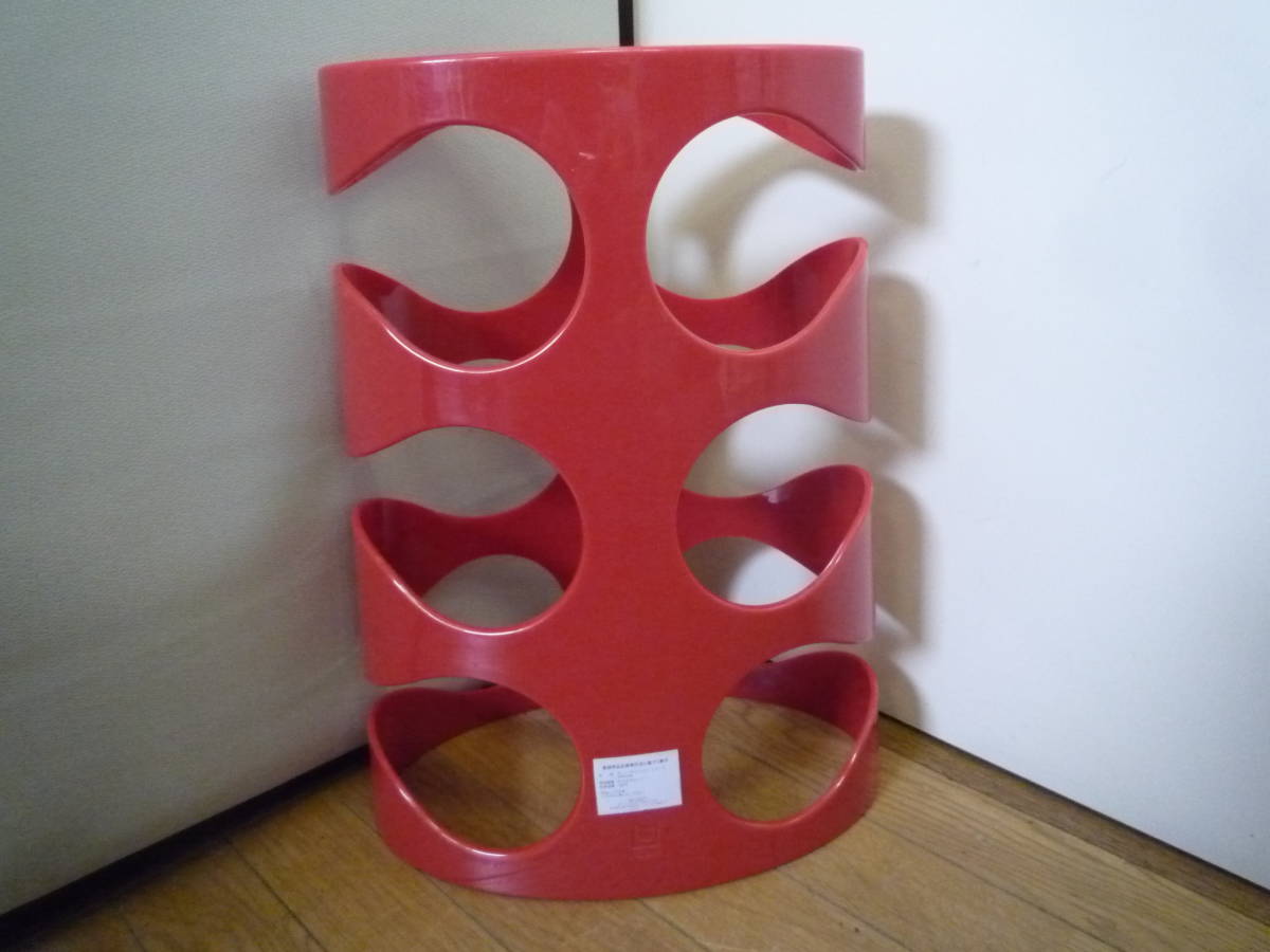 * used umbra Anne bla stylish wine rack red red 6ps.@ put storage stand * search wine cellar antique Vintage Northern Europe 