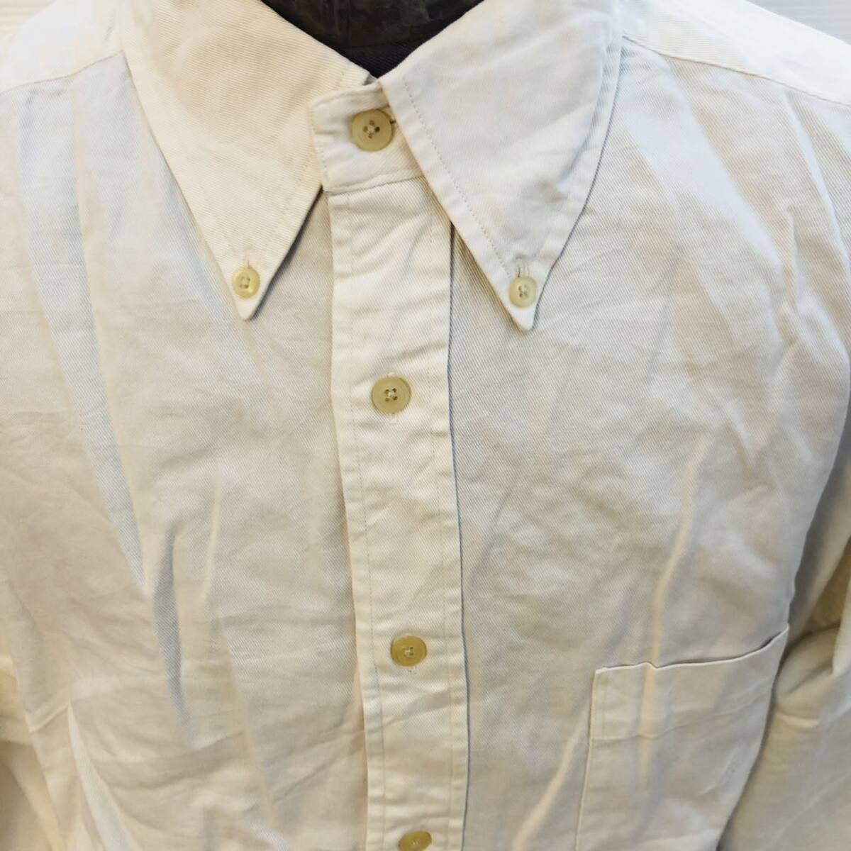 ビッグサイズ ノーティカ NAUTICA XL ツイルコットン ボタンダウンシャツ ホワイトの画像3