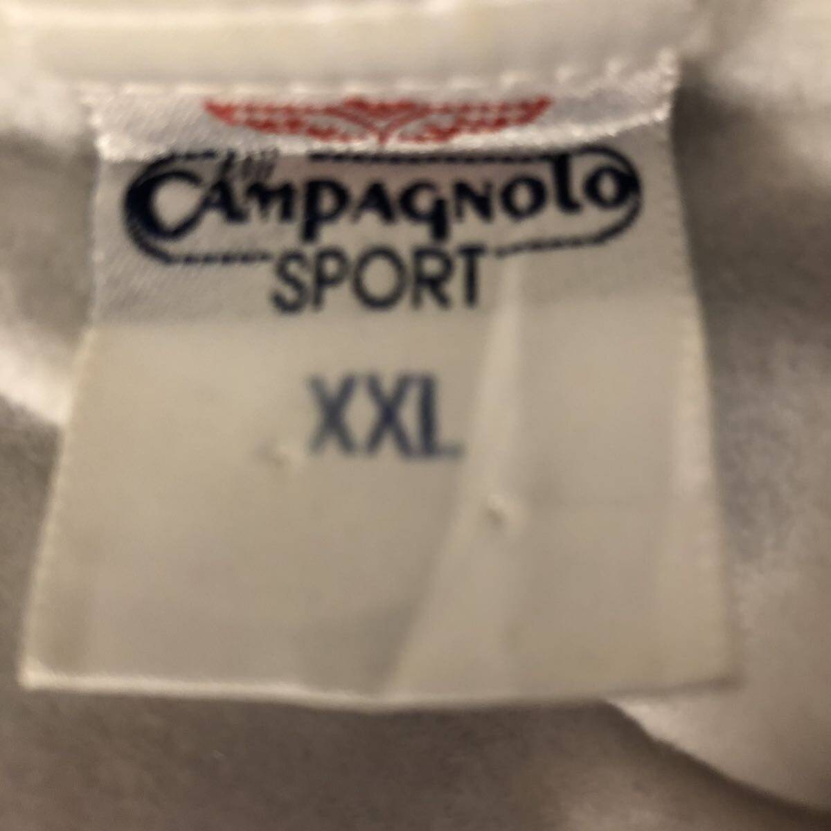 アメリカ古着 ビッグサイズ CAMPAGNOLO SPORT XXL 裏フリース 総柄 ナイロンベスト スピンドルジャケット ホワイトの画像6