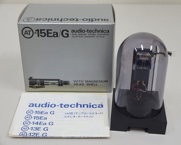 712▽audio-technica/オーディオテクニカ VM型 カートリッジ ヘッドシェル付 AT-15Ea/G 未使用？の画像1