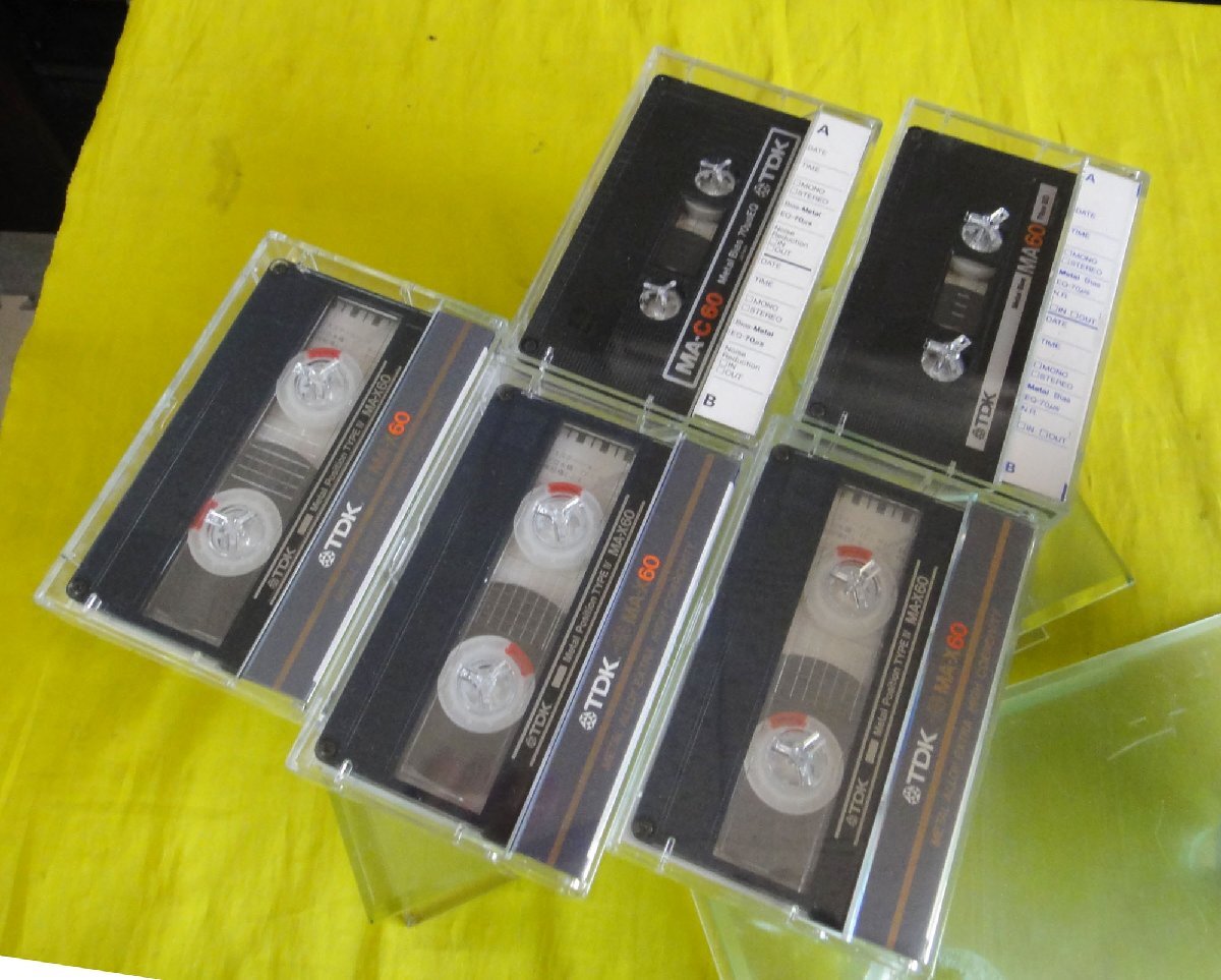 メタル・カセットテープ6巻他4巻『TDK MA-60,DENON MD 50他4巻/全10巻』収納ケース付の画像2