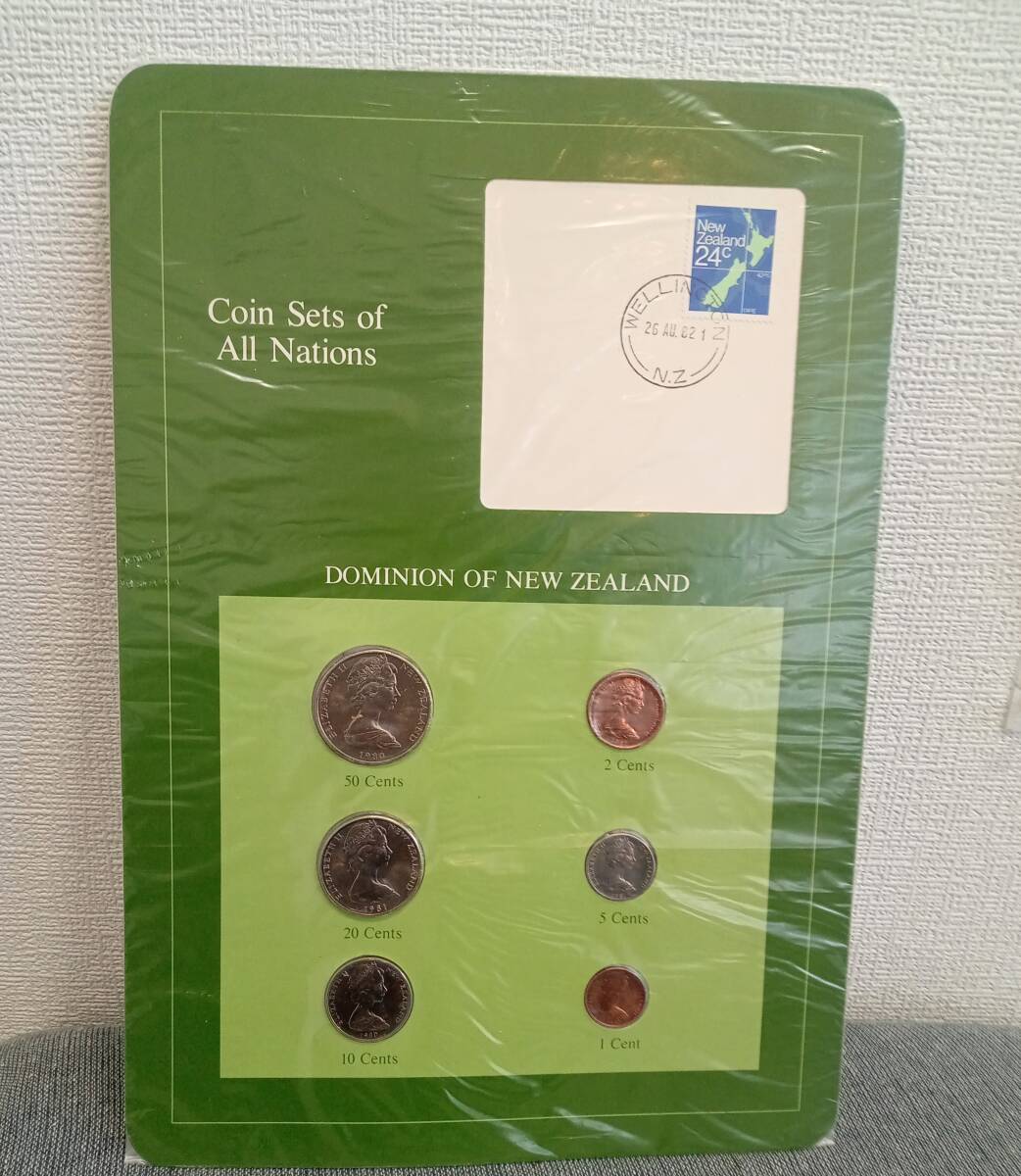 #1605O【フランクリンミント社/Coin Sets of All Nations/DOMINION OF NEW ZEALAND/現状品】ニュージーランド アンティーク 保管品の画像1