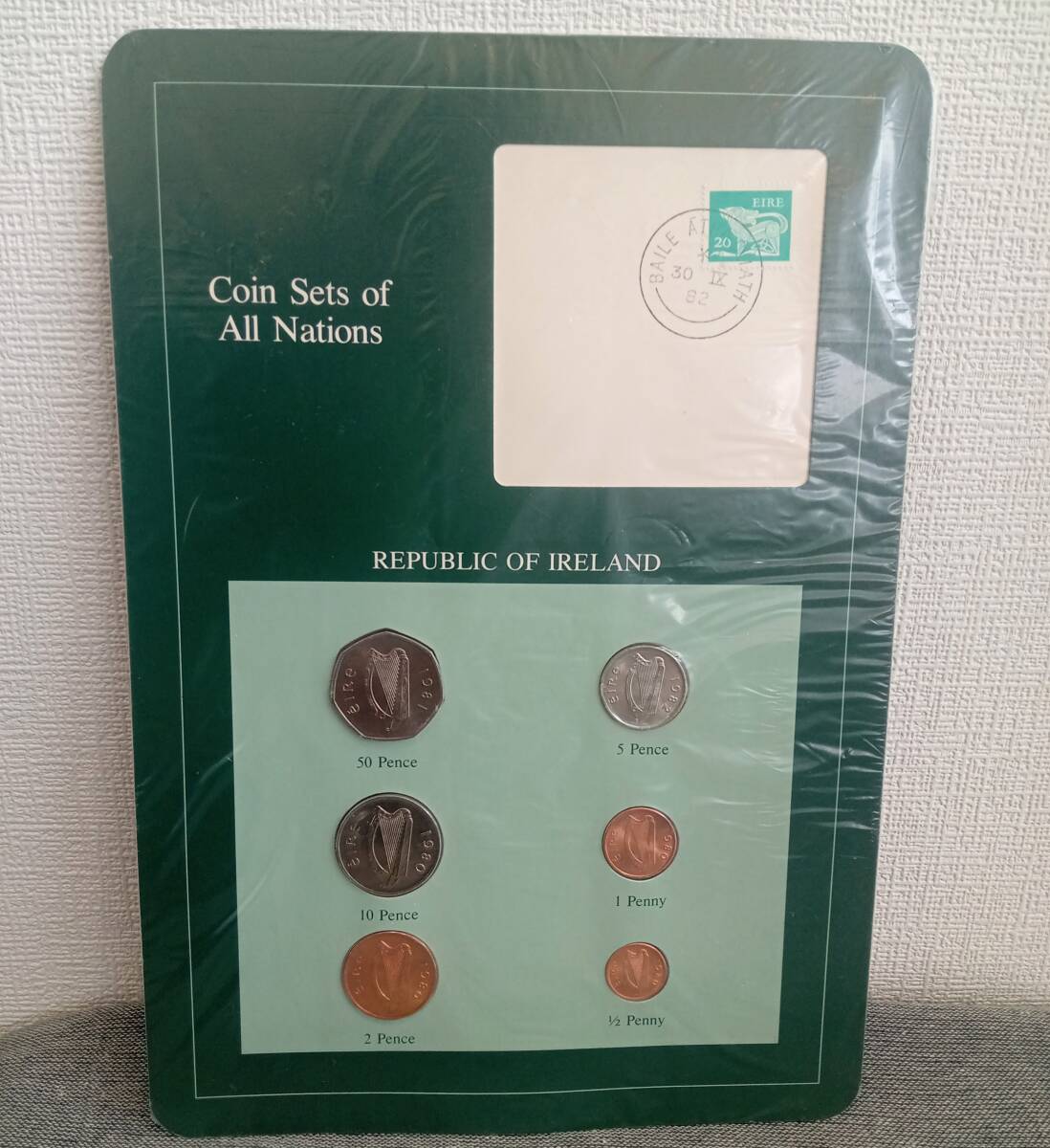 #1605Q【フランクリンミント社/Coin Sets of All Nations/REPUBLIC OF IRELAND/現状品】アイルランド 外国貨幣 アンティークコイン 保管品の画像1