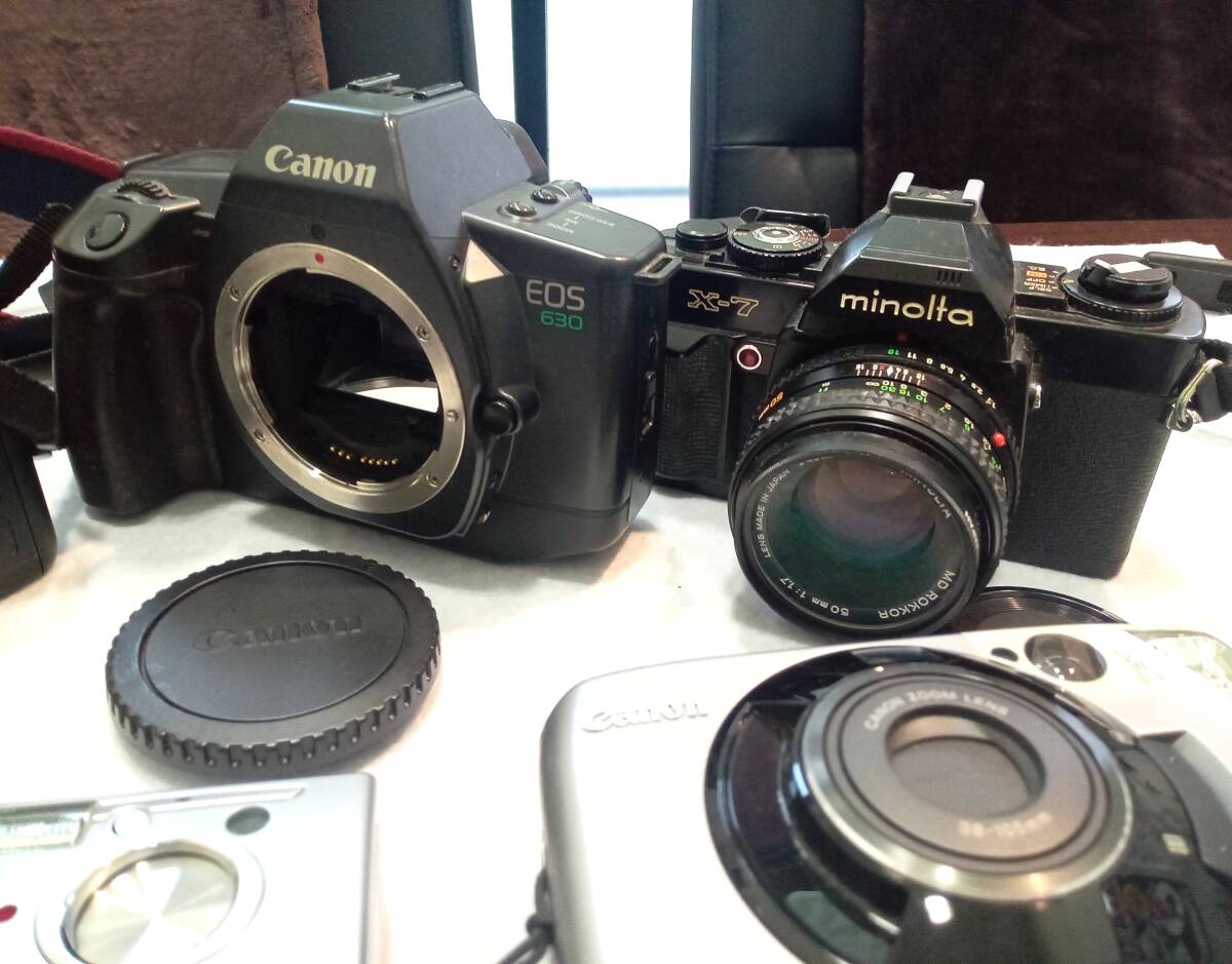 #607【カメラ・三脚まとめ/現状品/動作未確認】合計13点セット Canon minolta PENTAX いろいろ 中古品 ジャンク品の画像4