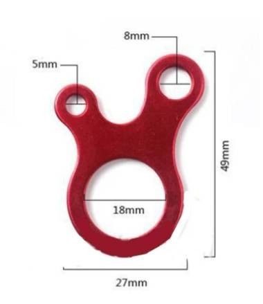 ロープストッパー　5個セット　テント　キャンプ　タープ　赤　長さ調整　軽量　紐