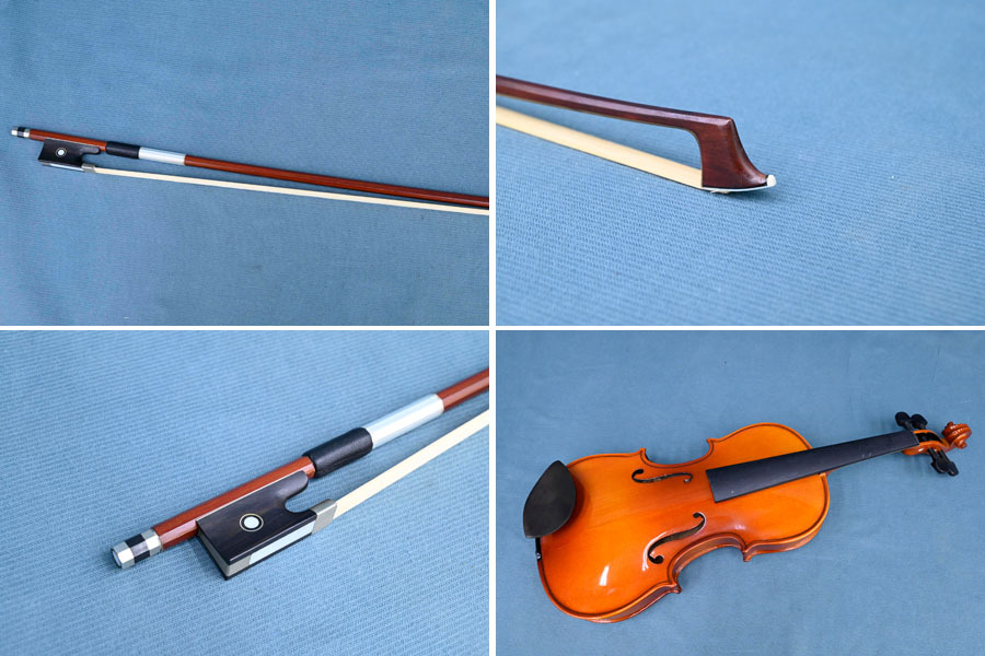 FO31 美品 Stentor ステンター Stentor Student Ⅱ バイオリン ヴァイオリン 弦楽器 画像のセット ハードケース付の画像4