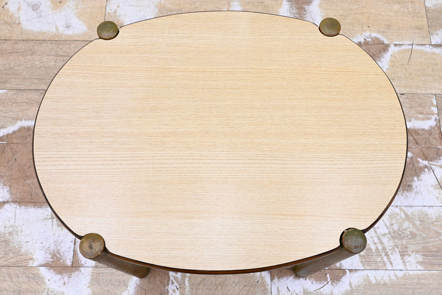 IF143 レトロ 古い ビンテージ オールド マルニ 木製 テーブル 机 飾り台 花台 置台 盆栽台の画像2