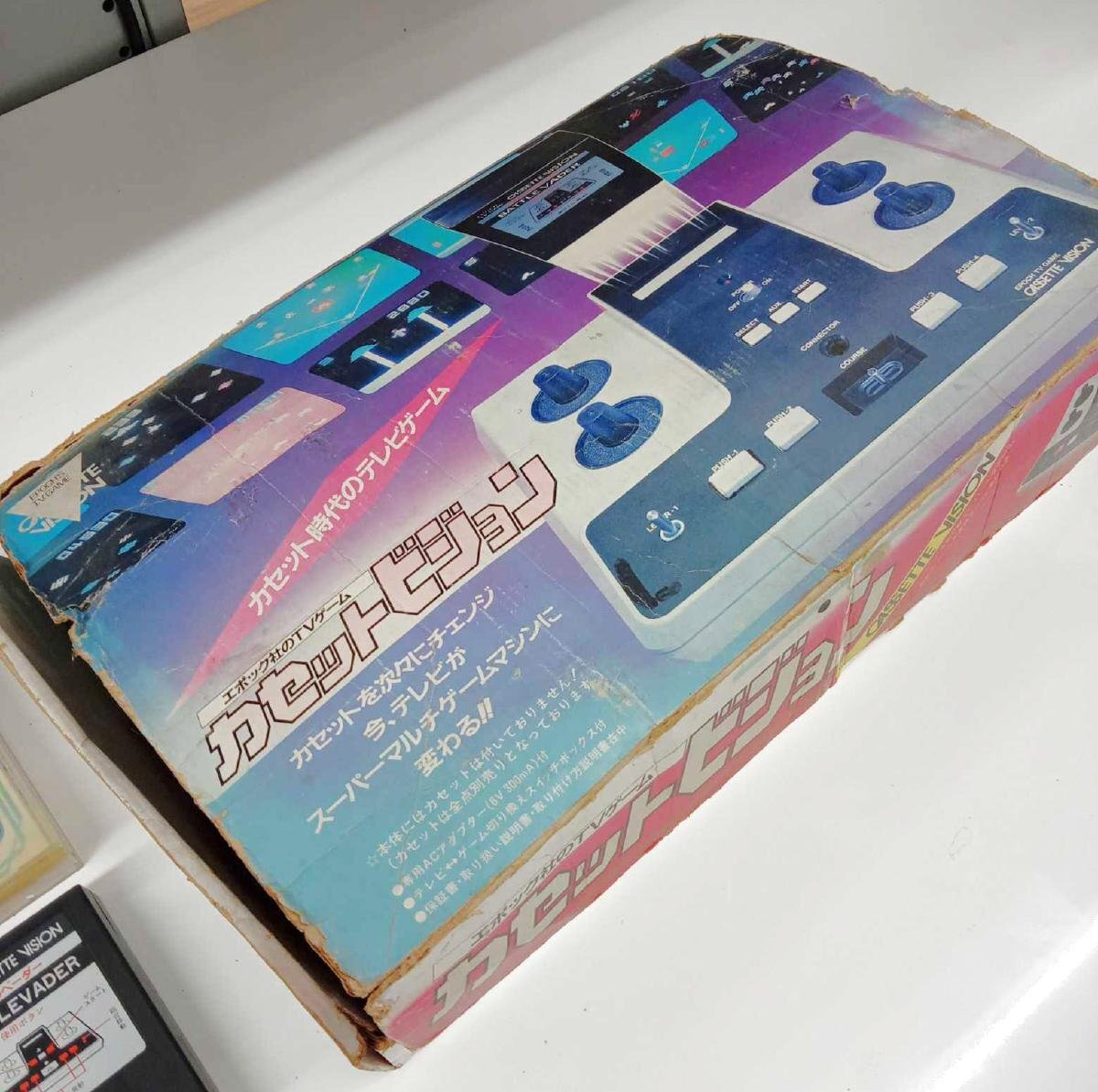 エポック社 カセットビジョン 本体 カセット4本付き 動作未確認 現状品 レトロ ゲーム機 与作 [須賀川店]の画像9