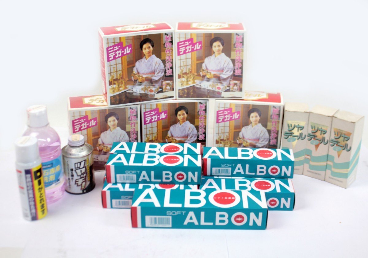 [未使用品] ALBON 40g 140g ツヤデール ローがとれます ツヤッチ！ニューテガール 仏具 洗剤 保護剤 掃除 清掃 道具 長期保管品 まとめ売りの画像1