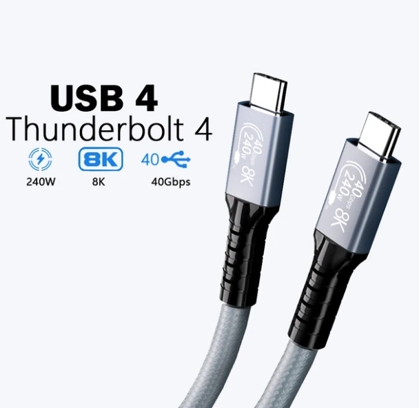 【新品】USB4.0 50cm 40Gbps 240W Thunderbolt4 USB Type C to C 変換ケーブル 検品済み_画像1