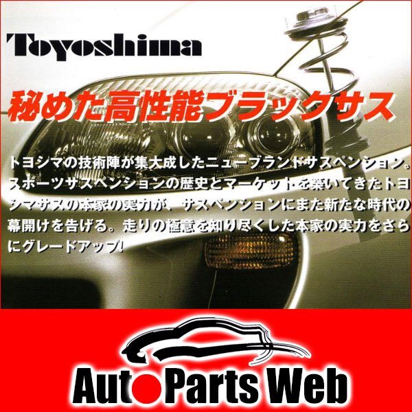 最安！ダウンスプリング 旧車用(トヨシマ ブラックサス)【H150】(フロントのみ1本)　ミラ・クォーレ(L70V)　85.10～90.2　TR-XX_画像1