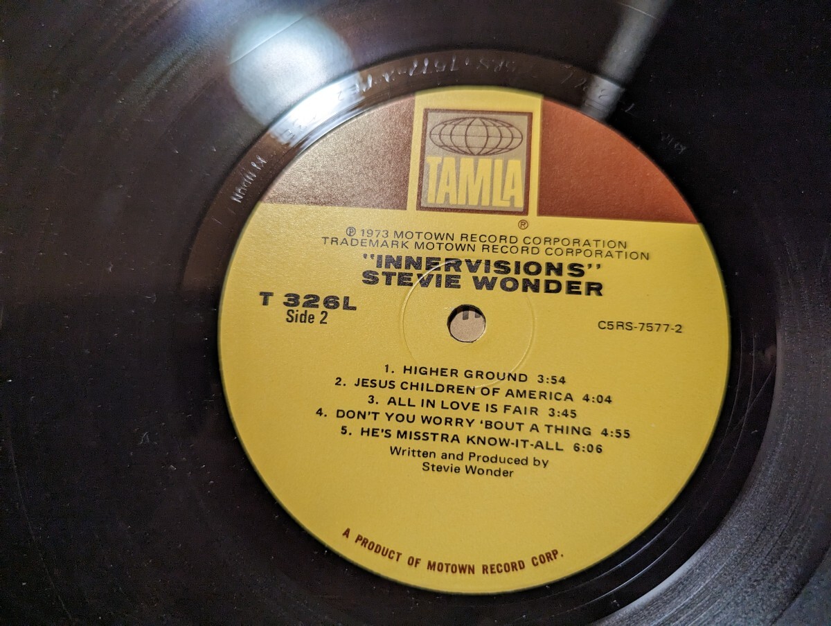 USオリジナル盤/Stevie Wonder/Innervisions/KENDUN刻印あり/'73 Tamla/スティービー・ワンダー/US ORIGINAL_画像6