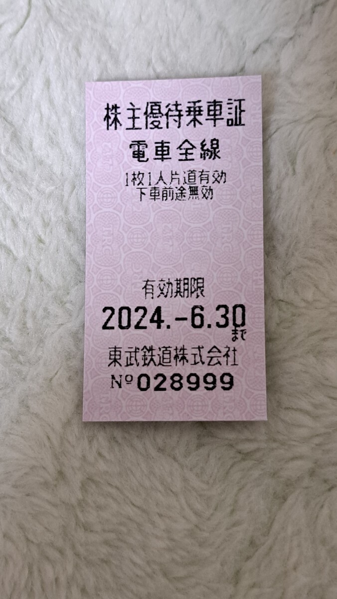 東武鉄道 株主優待乗車券の画像1