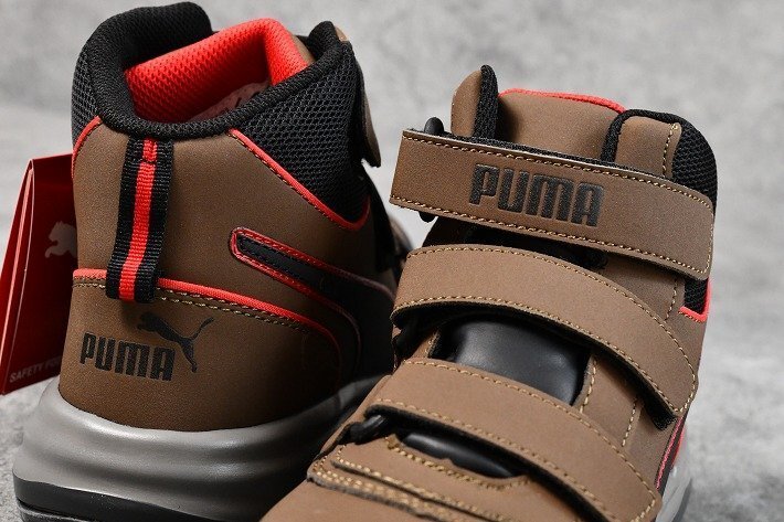 PUMA プーマ 安全靴 メンズ スニーカー シューズ Rapid Brown Mid ベルクロタイプ 作業靴 63.553.0 ラピッドブラウンミッド 26.0cm / 新品_画像5