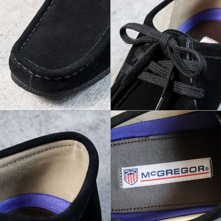 McGREGOR ブーツ メンズ 本革 牛革 レザー モカシンシューズ カジュアル シューズ MC4000 ブラックスエード 25.0cm / 新品 1円 スタートの画像8