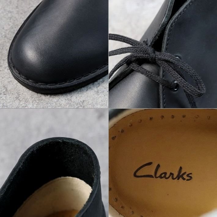 クラークス Clarks メンズ 天然皮革 本革 レザー デザートブーツ シューズ 靴 26103683 ブラック スムース UK9 27.0cm相当 / 新品の画像7
