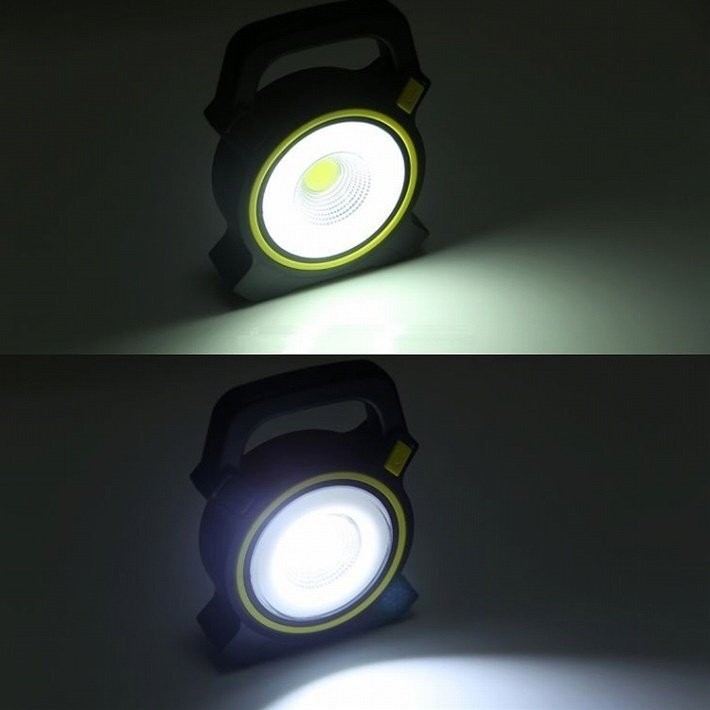 投光器 COBライト LED ワークライト USB充電 ソーラー ポータブル ハイビーム ロービーム 7992559 ブラック/グレー 新品 1円 スタート_画像5