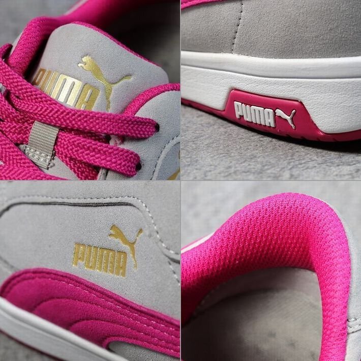 PUMA プーマ 安全靴 メンズ エアツイスト スニーカー セーフティーシューズ 靴 ブランド 64.221.0 グレー＆ピンク ロー 28.0cm / 新品の画像8