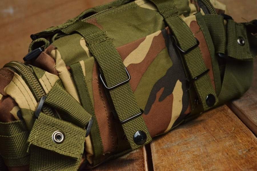 5WAY body bag men's shoulder bag sakoshu military camp outdoor 7998755 olive duck new goods 1 jpy start 
