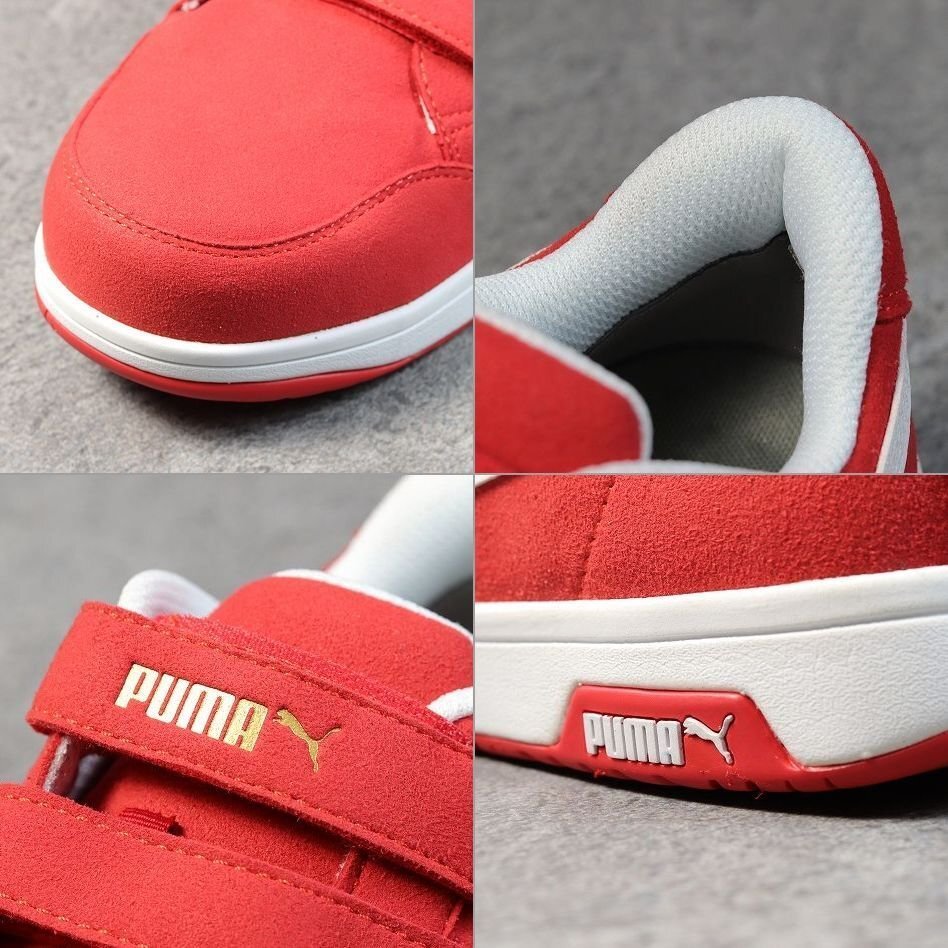 PUMA プーマ 安全靴 メンズ エアツイスト スニーカー セーフティーシューズ 靴 ブランド ベルクロ 64.204.0 レッド ロー 27.0cm / 新品