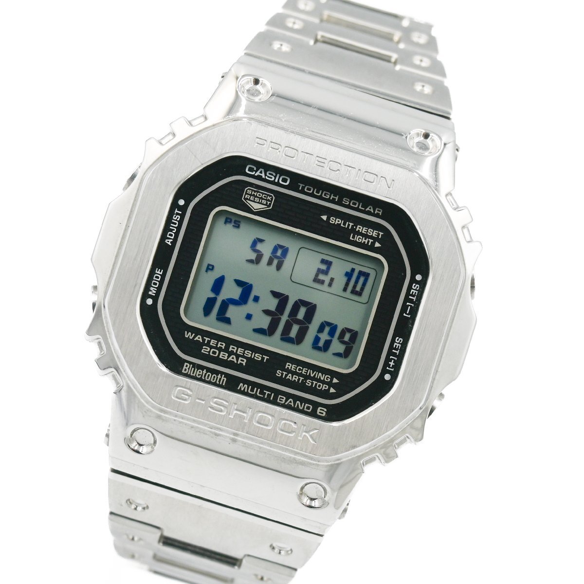 1円 稼働 美品 CASIO カシオ GMW-B5000 フルメタル タフソーラー 電波 マルチバンド QZ クオーツ デジタル SS メンズ 腕時計 13320240213の画像1